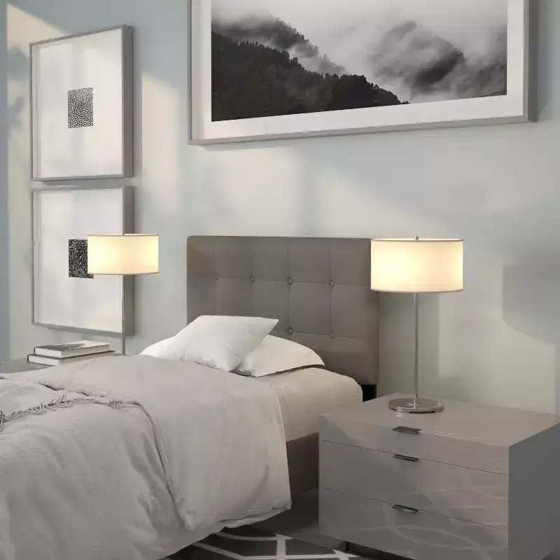 Emma and Oliver Button Tufted Upholstered Headboard