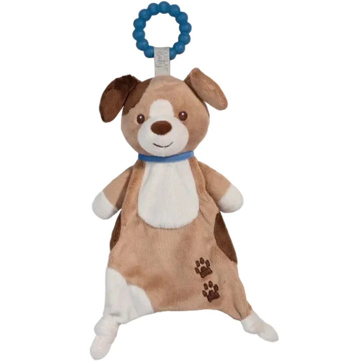 Puppy Teether Plush Silicone Ring Soothing Toy for Newborn Infants