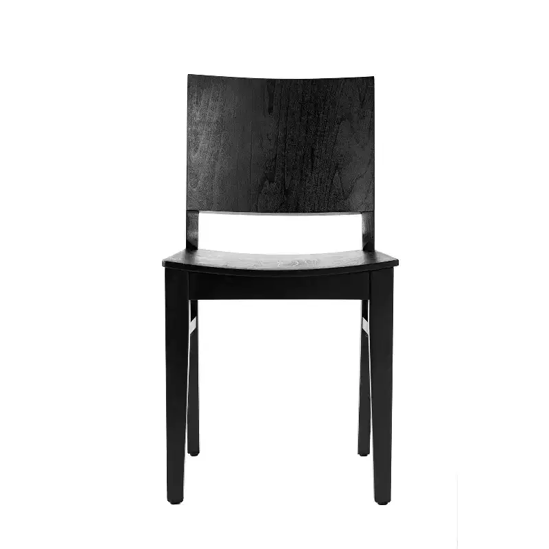 Commercial Grade Solid Beechwood Dining Chairs Set of 2 Curved Backrest 500 lbs