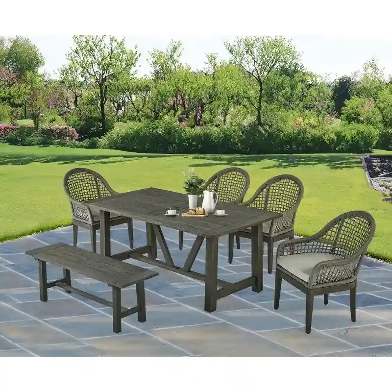 Best Quality Furniture Wood Patio Sets with Umbrella Hole