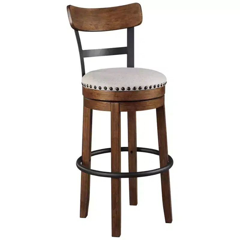 Tall Valebeck Upholstered Swivel Barstool - Signature Design by Ashley