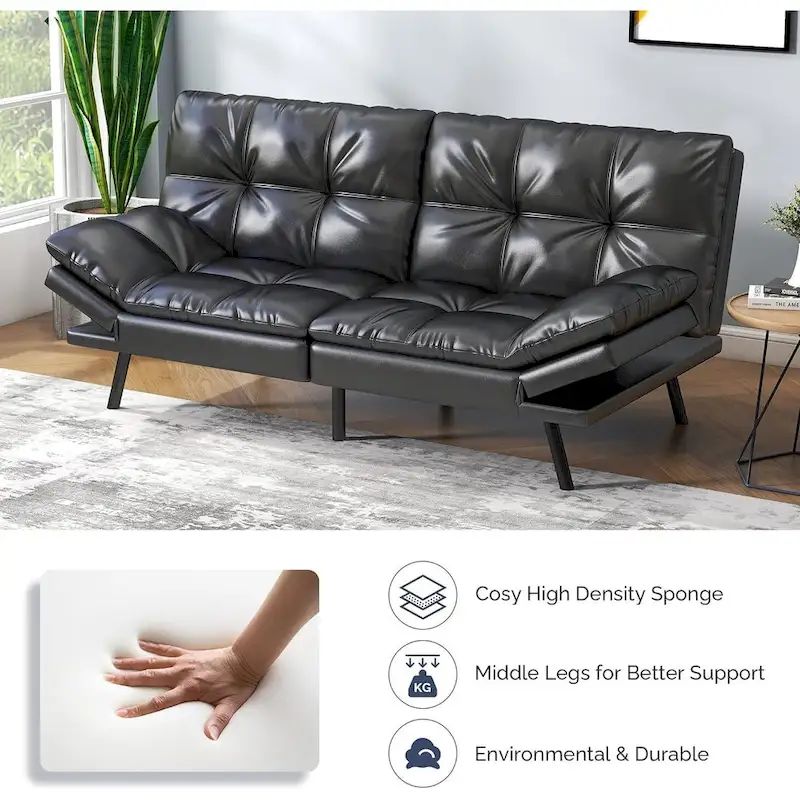 Power Leather Home Theater Recliner Seating — Row of 2