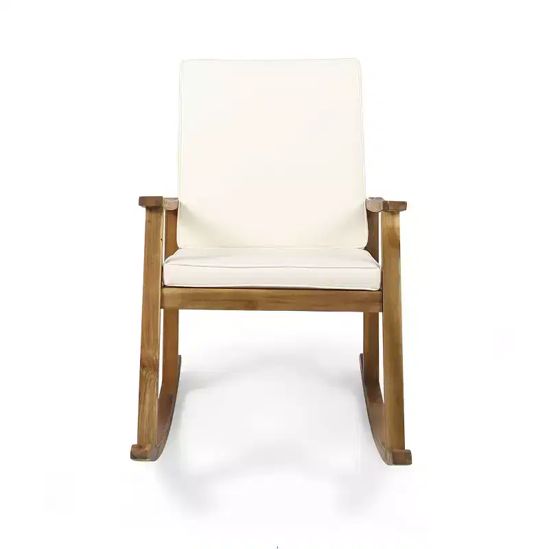 Christopher Knight Home Murad Modern Patio Acacia Wood Rocking Chair with Cushions