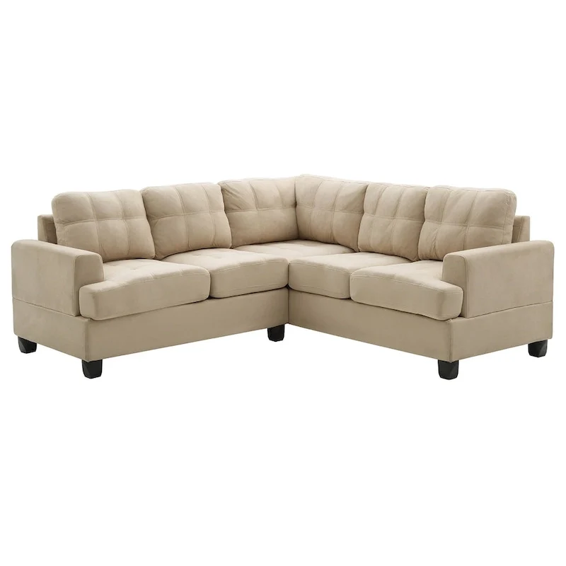 Sandridge 80 in. W 2-piece Microfiber L Shape Sectional Sofa - 80L x 80W x 36H