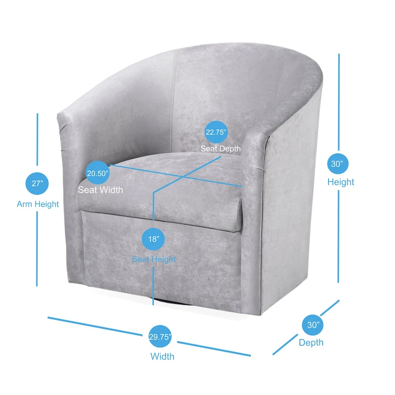 Ellery Modern Microfiber Swivel Accent Chair by Greyson Living