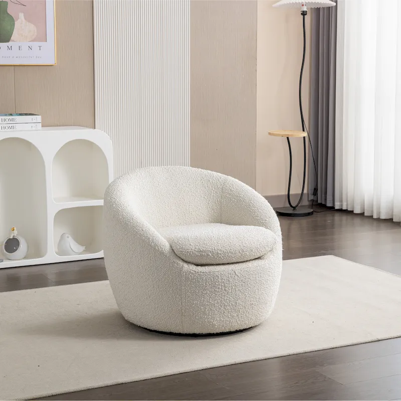 Roundhill Furniture Winnie Modern Swivel Barrel Chair
