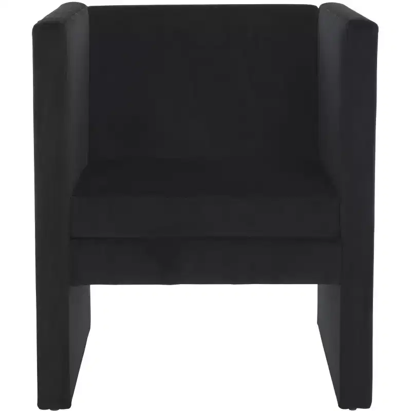 Velvet Accent Chair with Removable Cushion, Olive Green