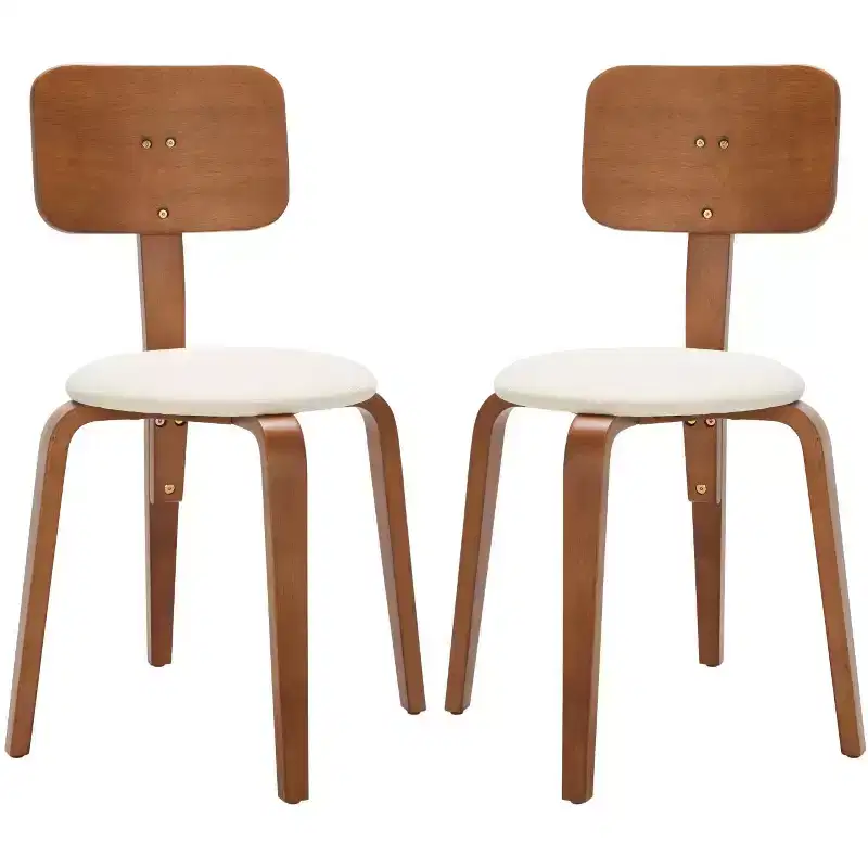 Jo Stackable Upholstered Dining Chairs (Set of 2) - DCH1010 - Safavieh