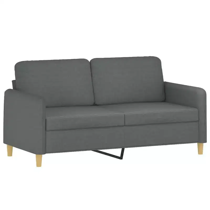 vidaXL 2-Seater Sofa Dark Gray 55.1 Fabric