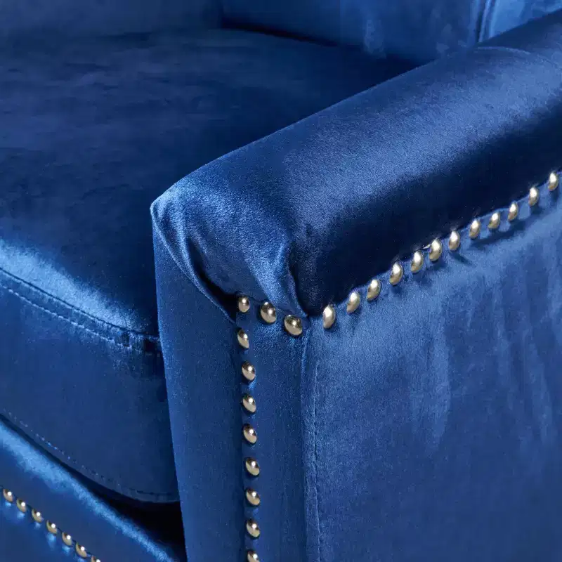 Jaclyn New Velvet Tufted Club Chair - Navy - Christopher Knight Home