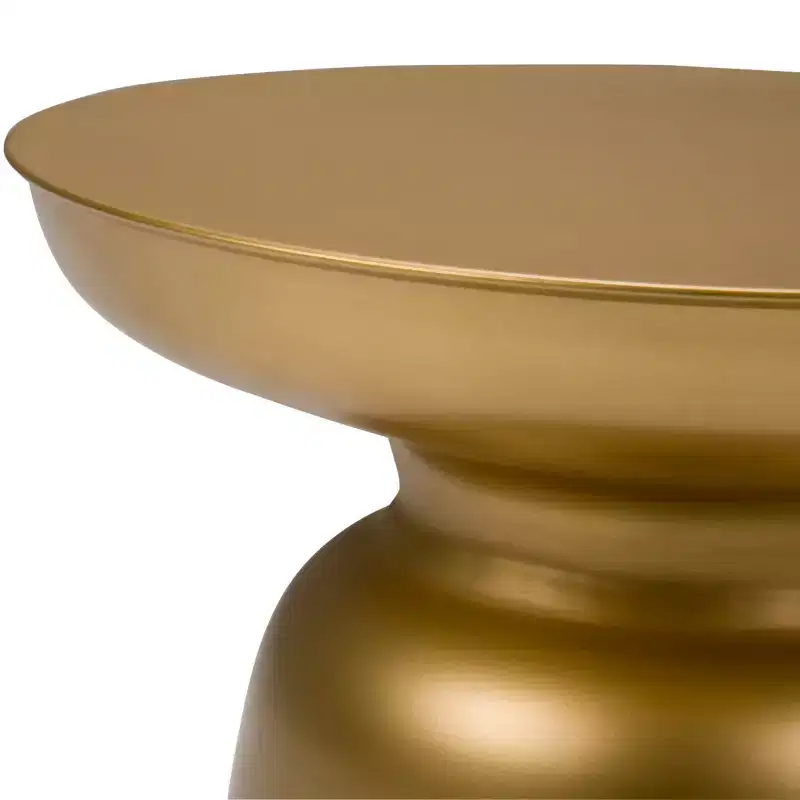 Round Metal Accent Side Table – Silver / Gold / Antique Copper / Gold-Black Ombré – 1 Piece