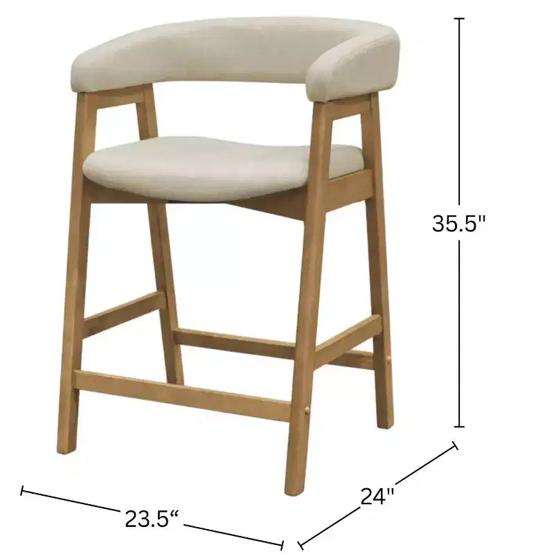 Cove Counter Height Chairs, Natural (Set of 2)