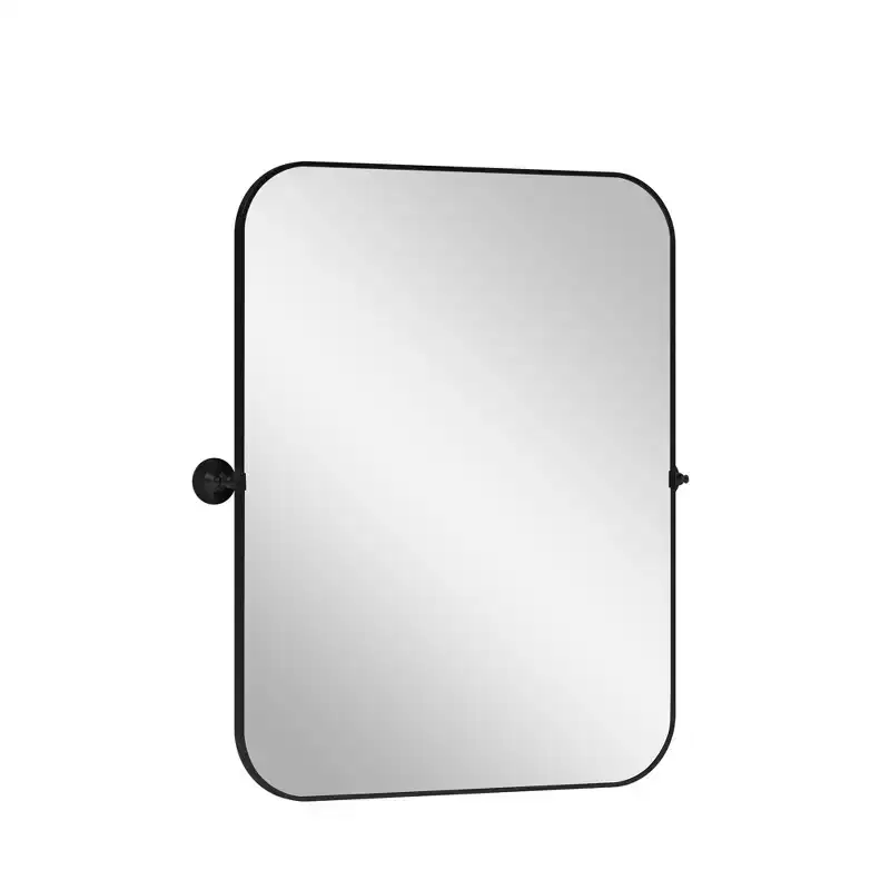HomeRoots 31 Black Metal Tilting Framed Accent Mirror