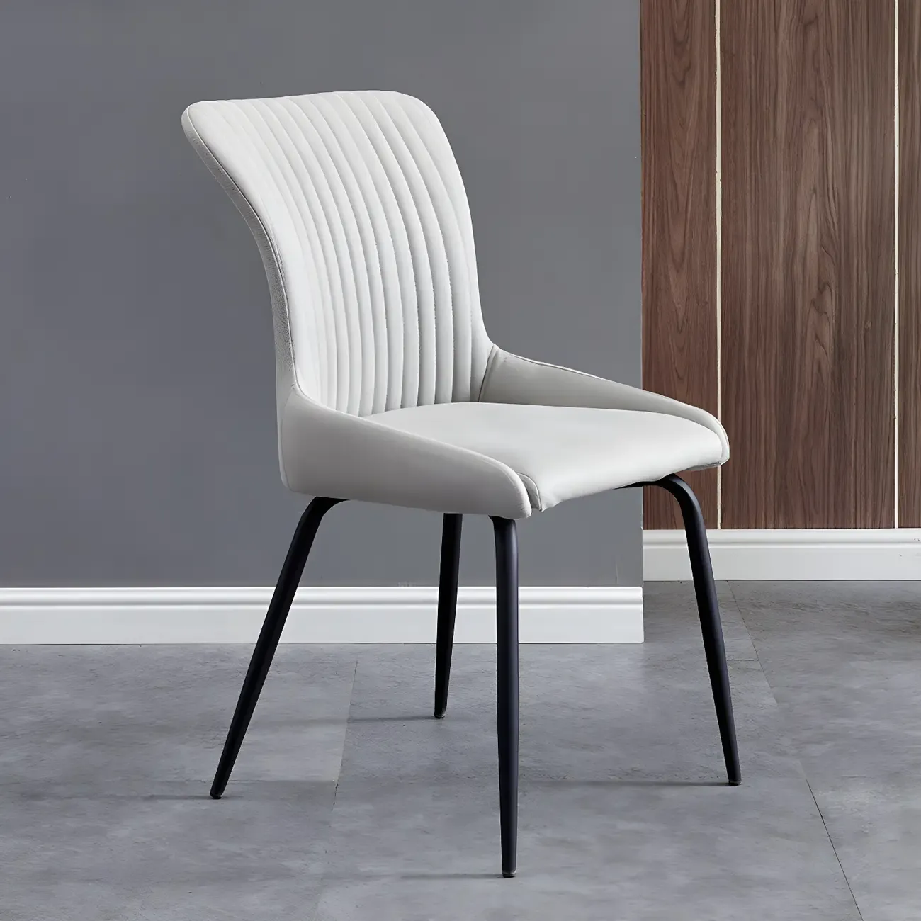 Industrial Dark Gray Armless Kitchen Dining Chairs