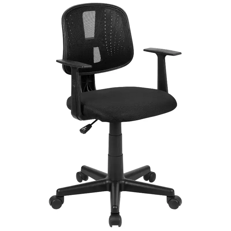 Flash Furniture Flash Fundamentals Mid-Back Mesh Swivel Task Office Chair with Pivot Back and Arms