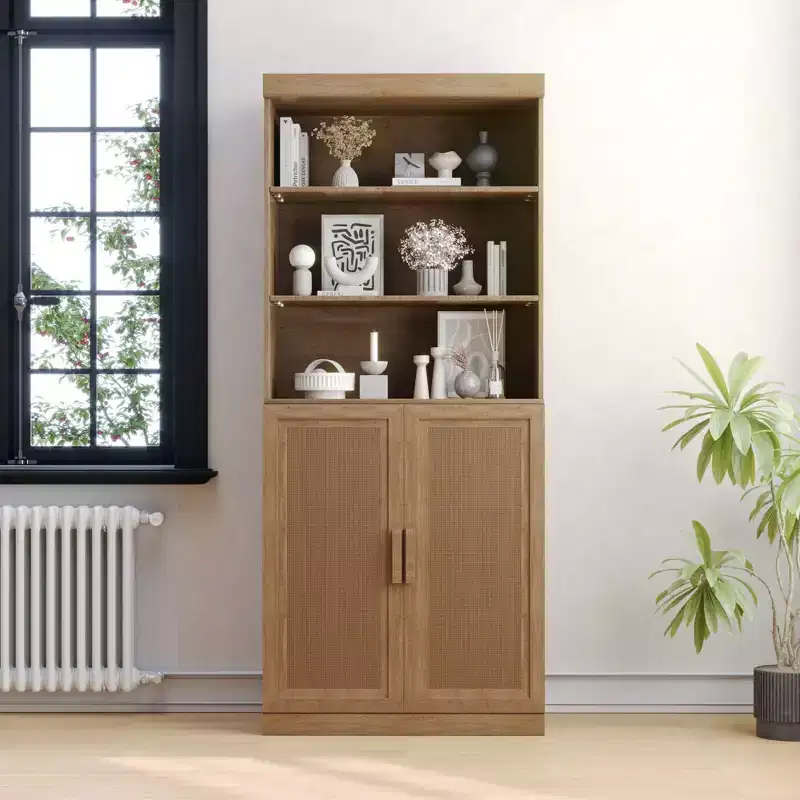 Home Tidying Artifact: Glass - Door Storage Cabinet, With A Stylish And Elegant Design, Large - Capacity Storage
