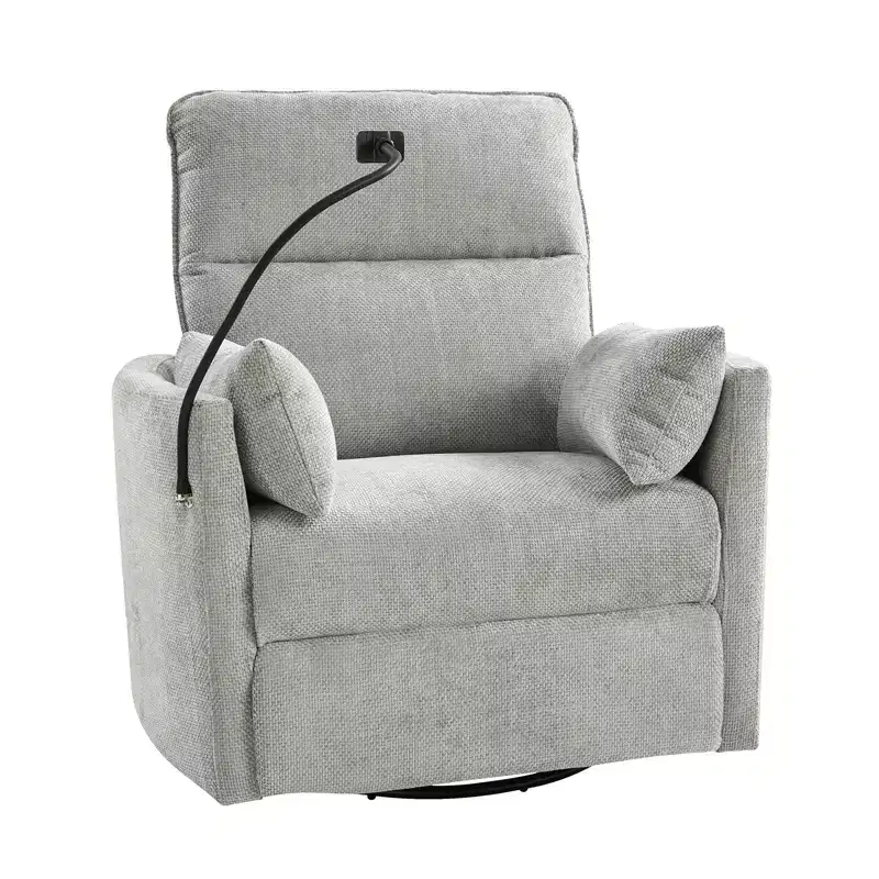 Julius 38 Power Rocking Swivel Nursery Recliner with USB | HULALA HOME