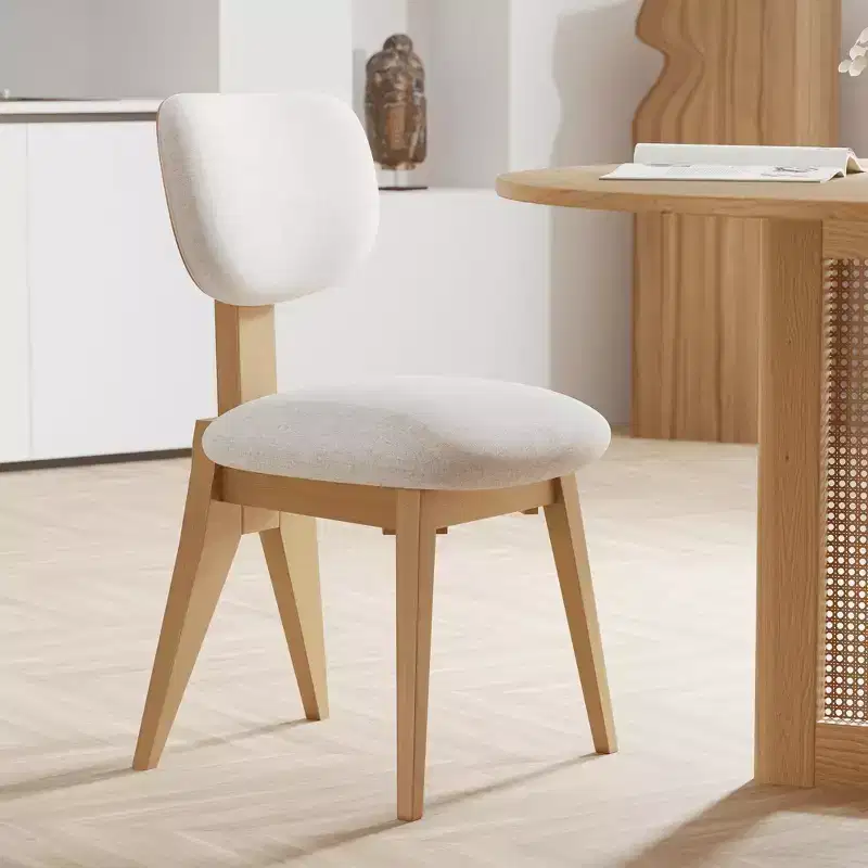 MAYEERTY Dining Chairs Set of 2 Natural Wood Leg for Home Dining Space