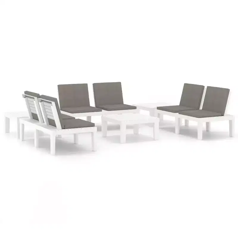 vidaXL Garden Lounge Set Plastic Normal Seats 4 Garden Lounge Set