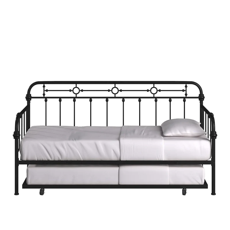 Darren Antique Dark Bronze Metal Daybed with Trundle by iNSPIRE Q Classic