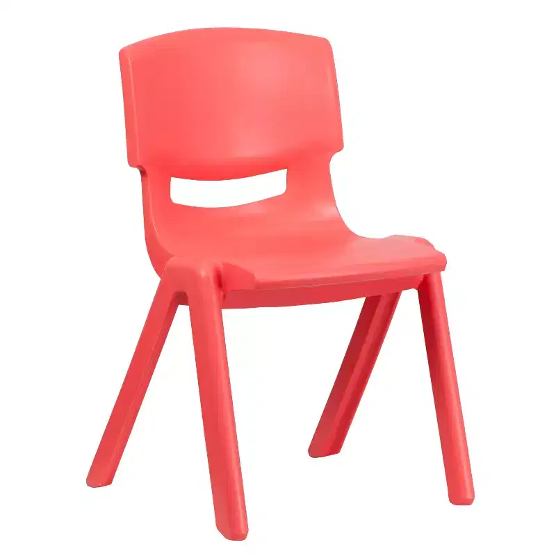 Emma and Oliver 5 Pack Plastic Stackable School Chair with 15.5'' Seat Height