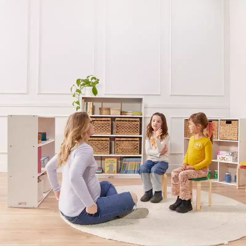 ECR4Kids Wooden Classic Bookcase with Adjustable Shelves, 48in, Classroom Bookshelf
