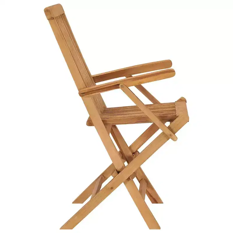 vidaXL Garden Chair Set of 6 Teak Solid teak wood Standard Foldable