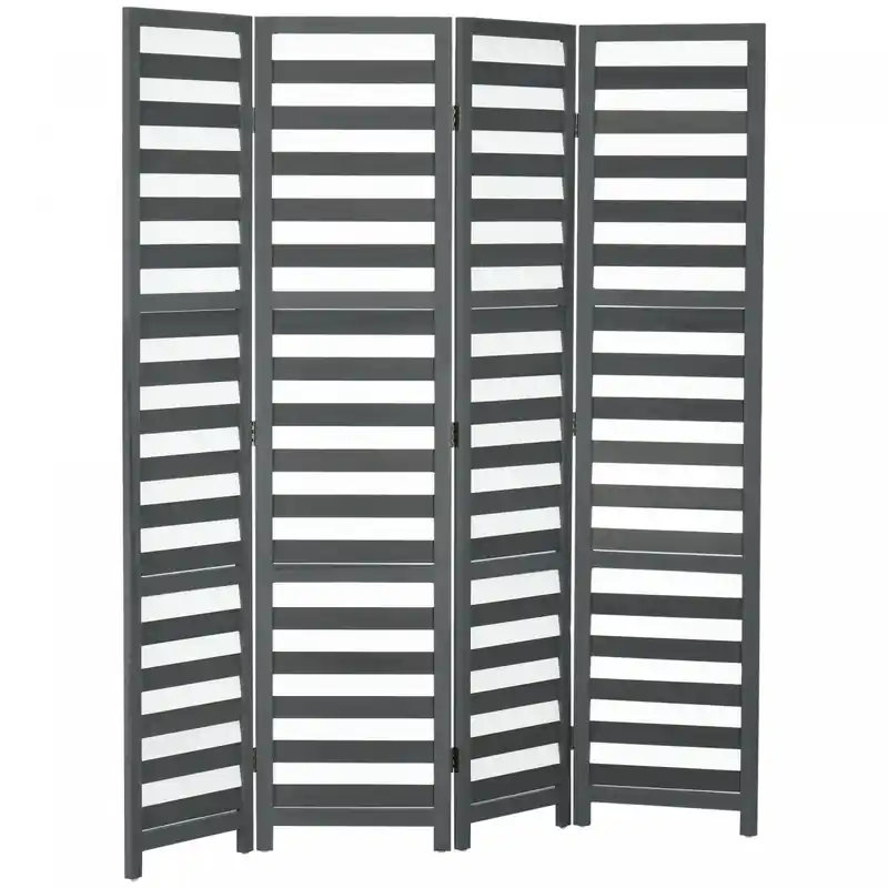 4-panel Folding Divider Room Louvred Privacy Screen Panels