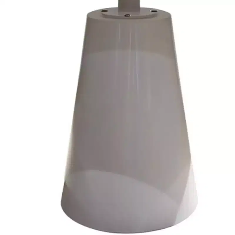 42 White Wood and Metal Pedestal Base Round Top Dining Table