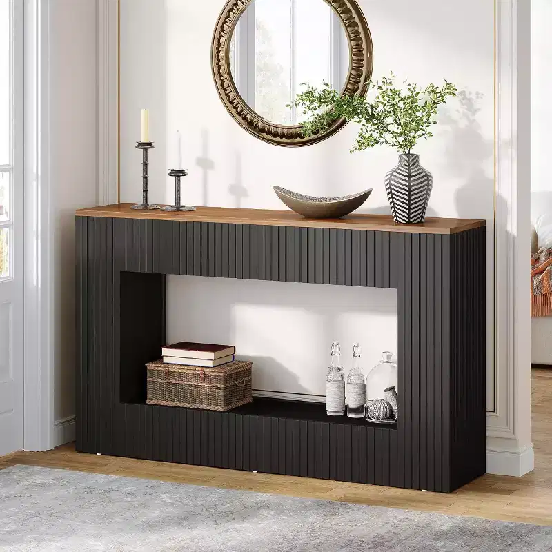 Lantine Modern Console Table, 55-Inch Wood Entryway Table with Storage, Narrow Long Sofa Table Behind Couch Table for Living Room, Foyer, Hallway