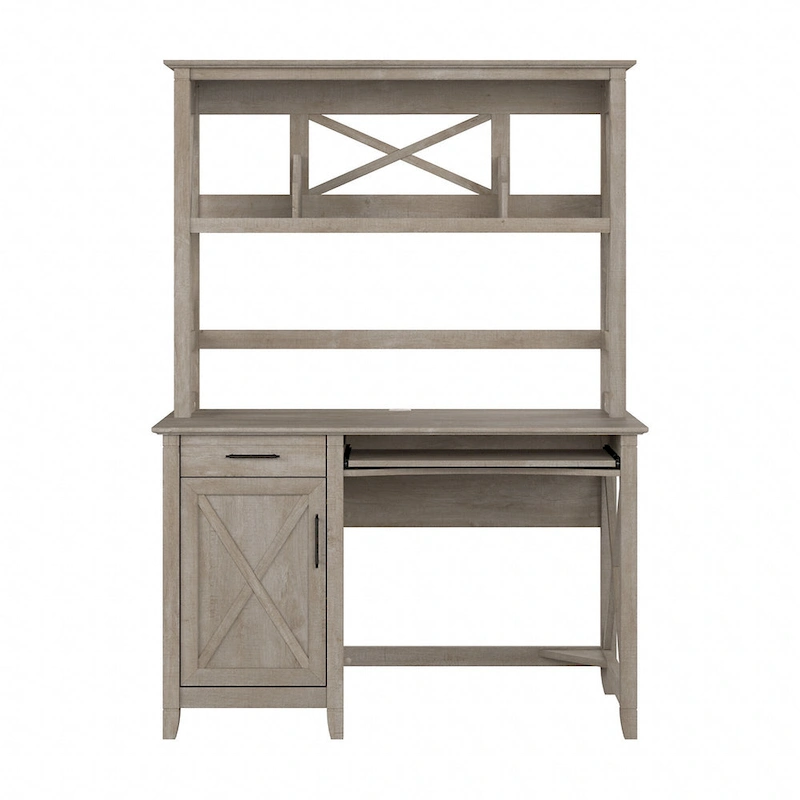 Key West 48W Small Computer Desk with Hutch by Bush Furniture