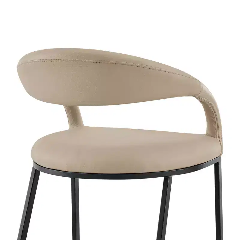 Armen Living 26 Ramona Iron and Faux Leather Counter Height Barstool