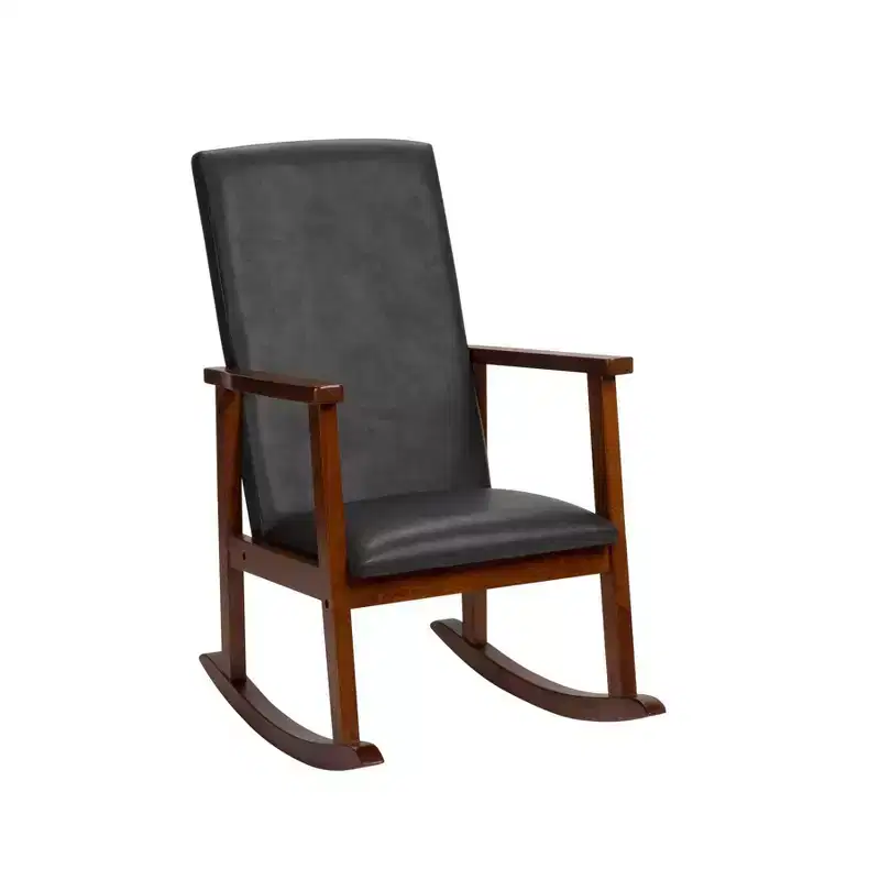 Gift Mark Kids' Rocking Chair with Fully Upholstered Seat and Seat Back Gray