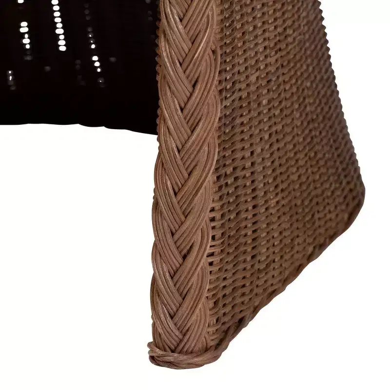 bali & pari Memphis Braided Rattan Arm Chair Peanut Brown