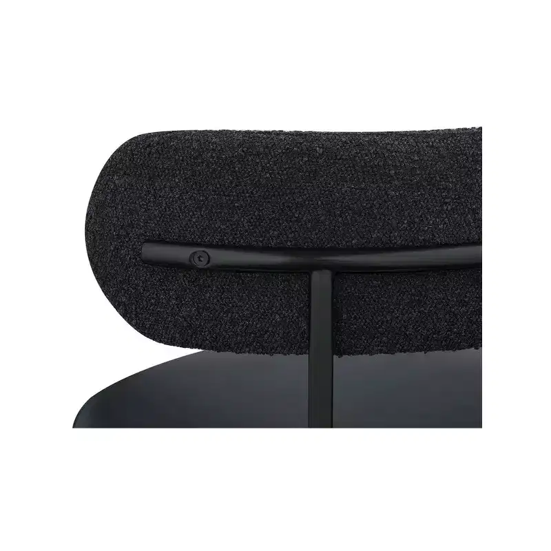 Meridian Furniture,Beacon Black Vegan Leather Seat Stool, Set of 2