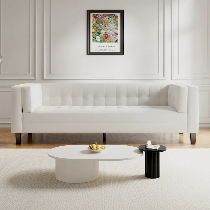 Viola Velvet Cushion 3-Seater Sofa Couch by Christopher Knight Home
