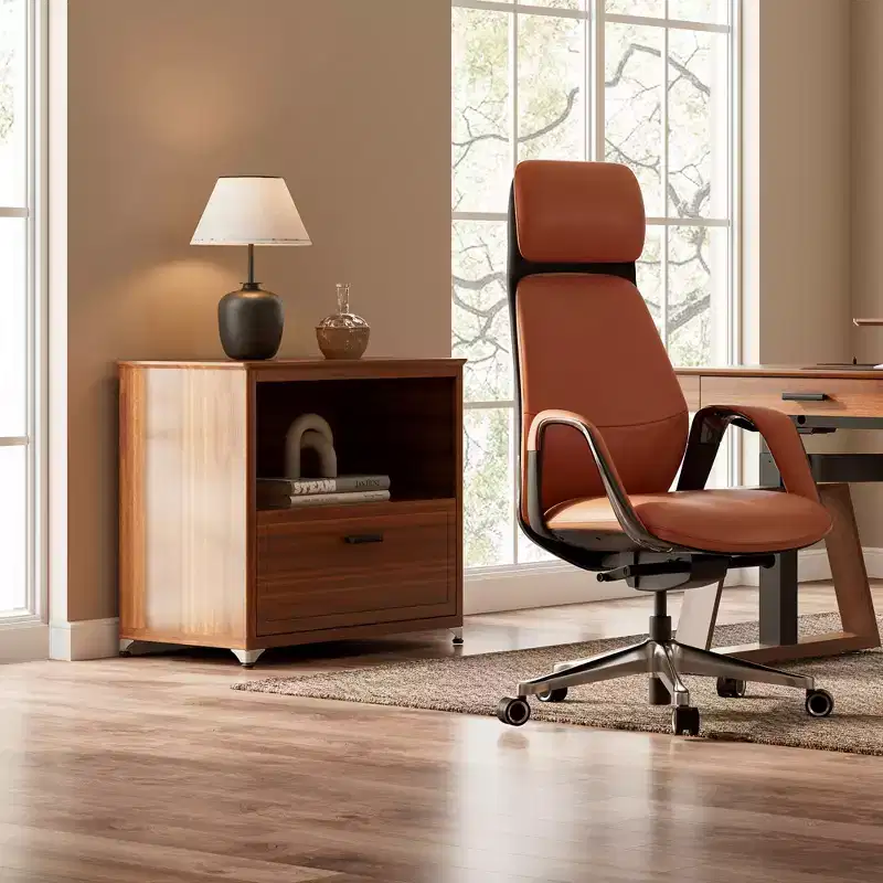 29'' Display File Storage Cabinet, Walnut