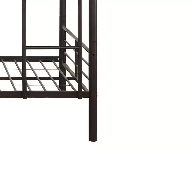 Acme Furniture 79" Full Bunk Bed Bristol Loft and Bunk Bed Dark Brown : Metal Frame, No Box Spring Needed
