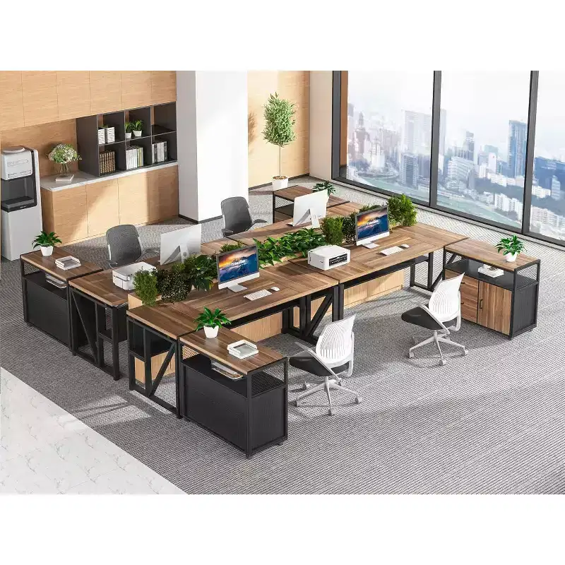 Lantine 63 L Shaped Executive Desk with Drawer Cabinet