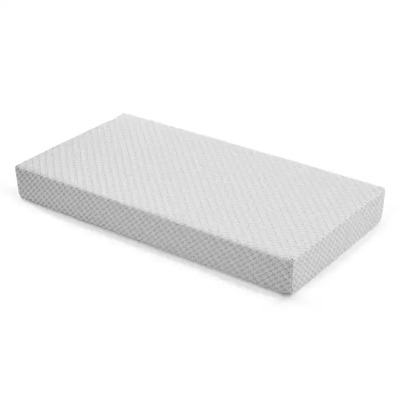 Sealy Refresh Breathable Knit Crib 6 Foam Mattress - White: Firm Side/Soft Side, Hypoallergenic, Waterproof Cover