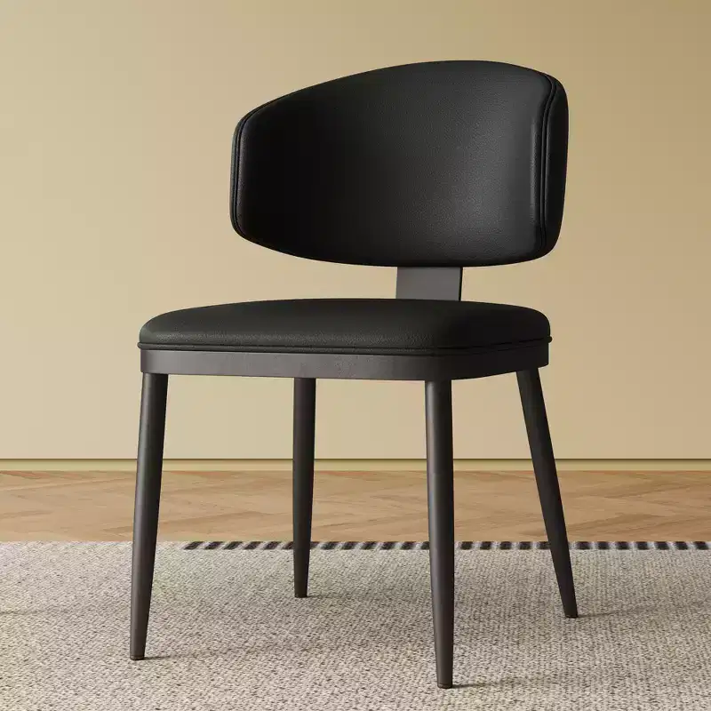 Armless PU Leather Upholstered Dining Chairs for Kitchen & Dining Room