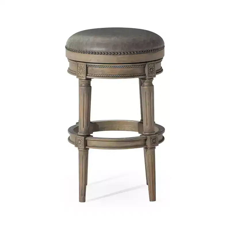 Maven Lane 31 Pullman Backless Swivel Bar Stools with Faux Leather