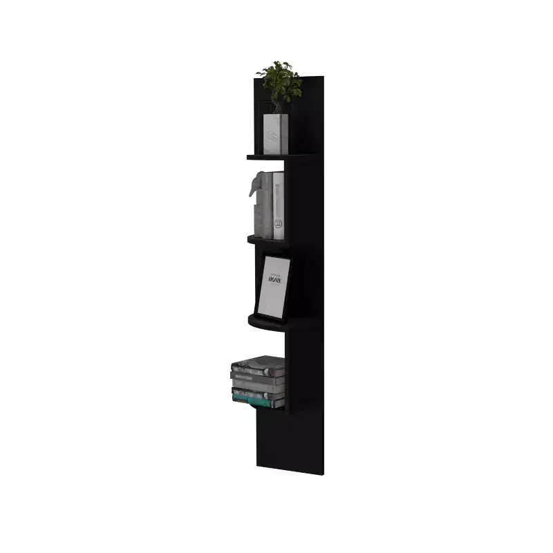 Modern 4-Tier Wall Mounted Corner Shelf, Space-Saving Display Storage