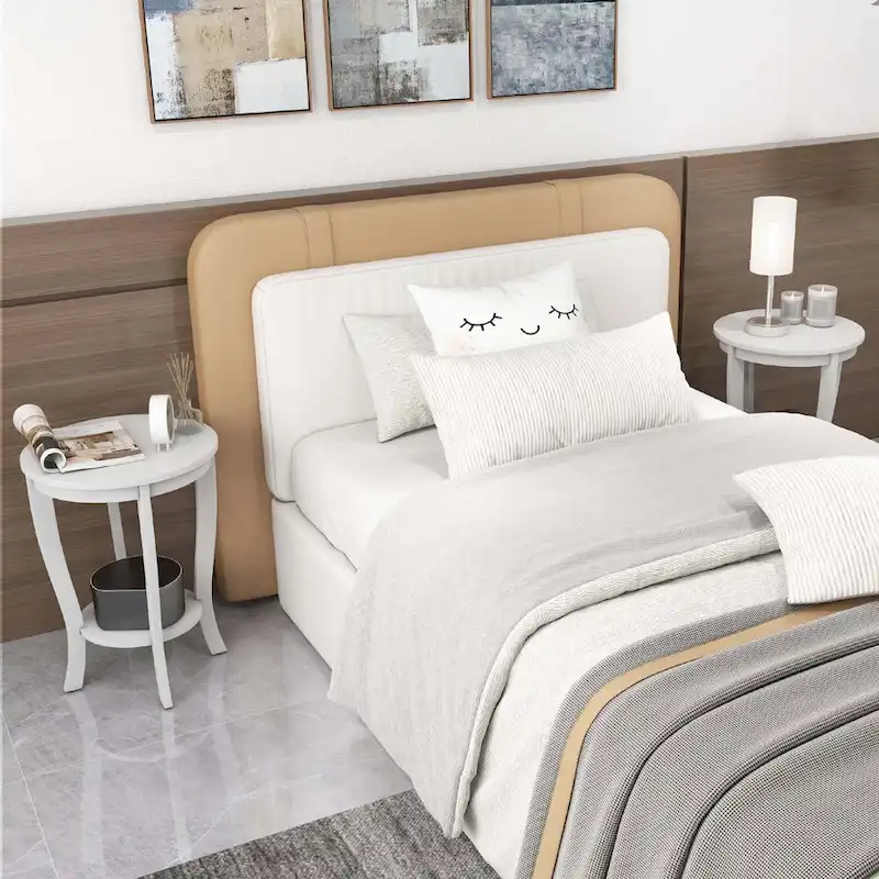 2-Tier Round Side Table Set of 2, 18