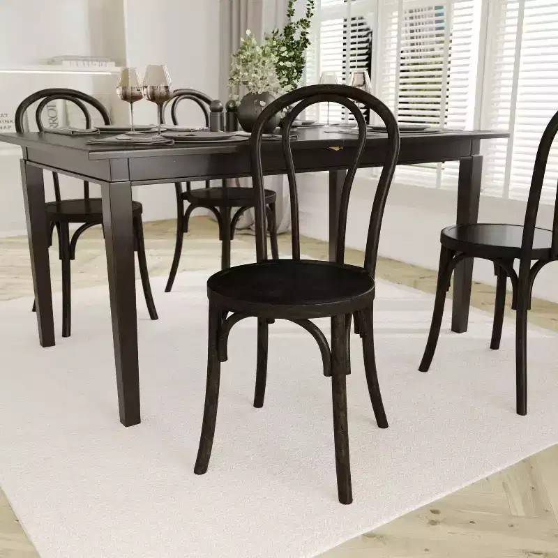 Solid Wood Thonet Style Stack Dining Chair