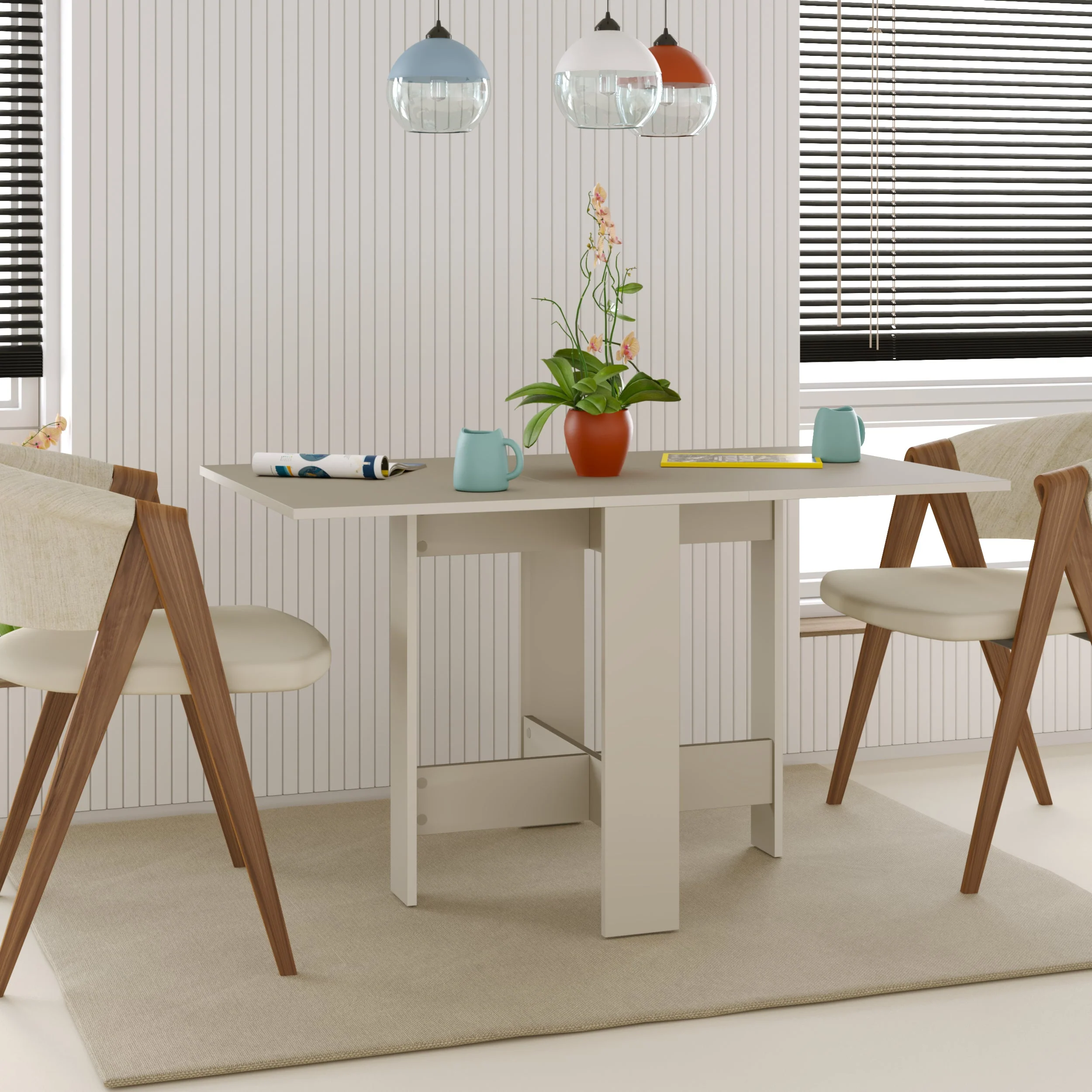 Dining Table - Foldable - Sandstone Finish