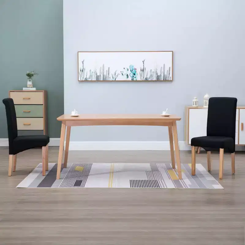 CLIHOME Modern Dining Chairs,Ergonomic Soft Fabric Upholstered Chairs with Sturdy Wooden Legs Accent Chairs( Set of 2)