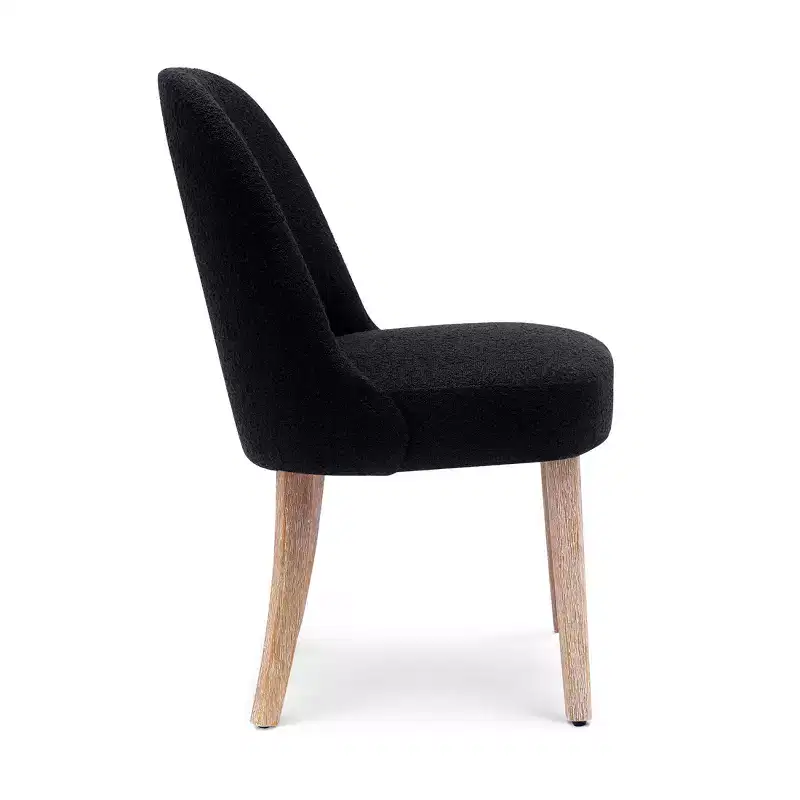 Mid-Century Modern Boucle Upholstered Dining Chair, Set of 6, Water-Resistant Fabric