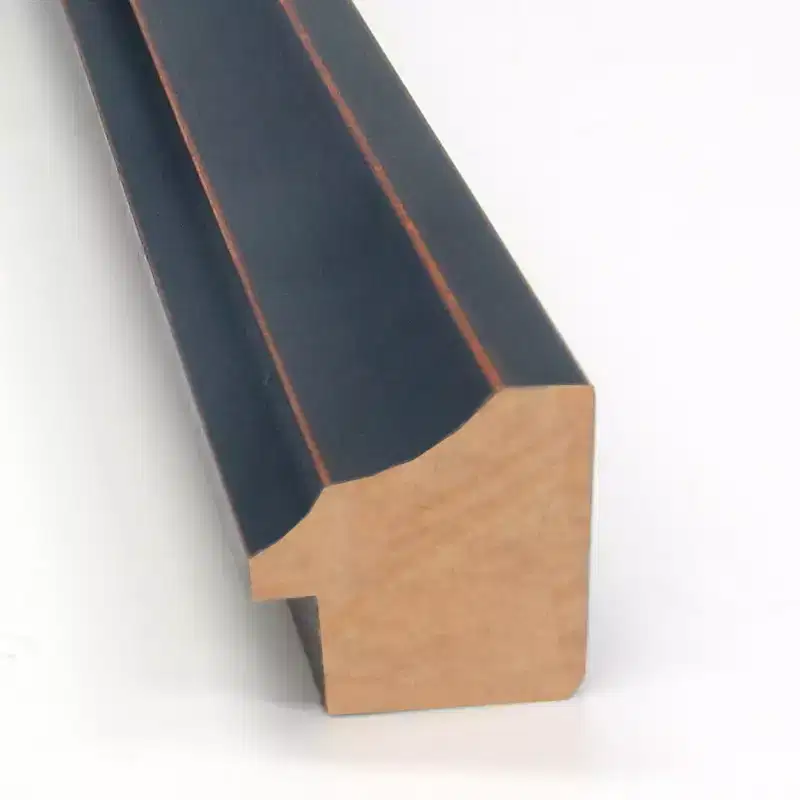 30" x 24" Non-Beveled Scoop Wood Bathroom Wall Mirror Dark Bronze - Amanti Art: Modern Rectangle, Wall Mount, Includes Hardware