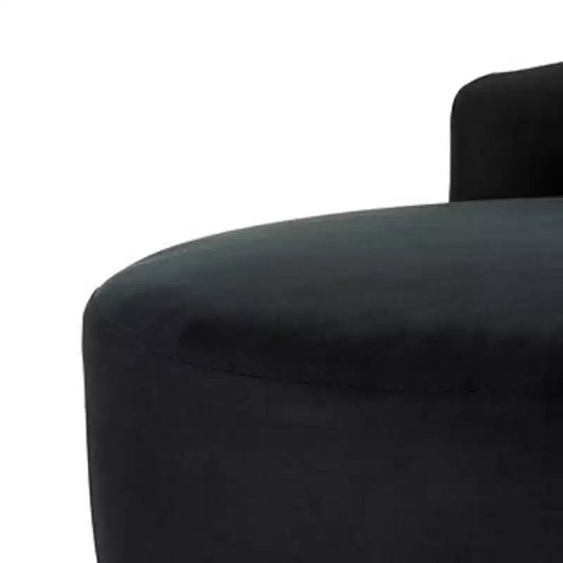 Parisian Velvet Settee Loveseat Metal Frame Gold Cap Legs Foam Cushion Seats 2 550 lbs